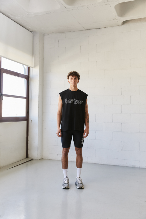 CLOUDCOTTON™ TANK LOGO TANK — JET BLACK