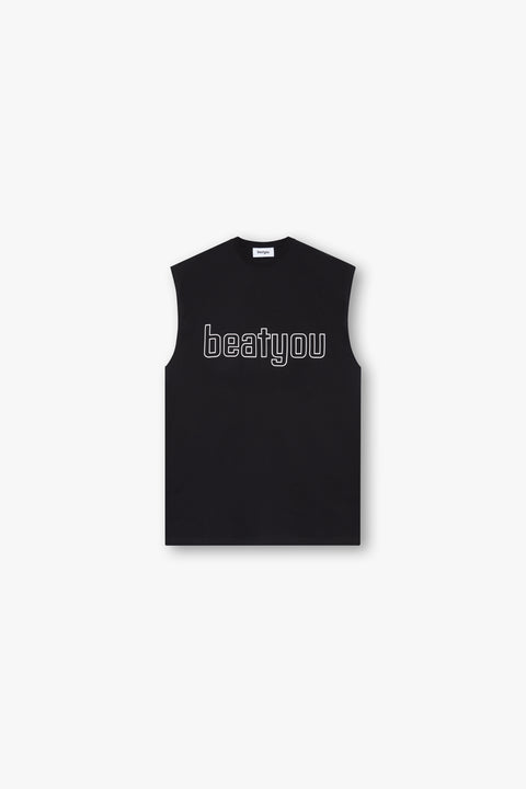 CLOUDCOTTON™ TANK LOGO TANK — JET BLACK