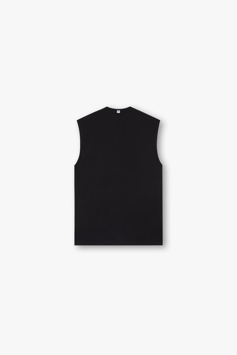 CLOUDCOTTON™ TANK LOGO TANK — JET BLACK
