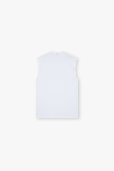 CLOUDCOTTON™ TANK LOGO TANK — WHITE